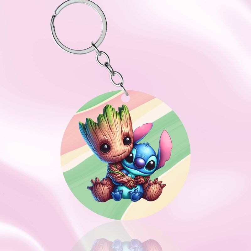 Groot x Stitch - Porte-clés