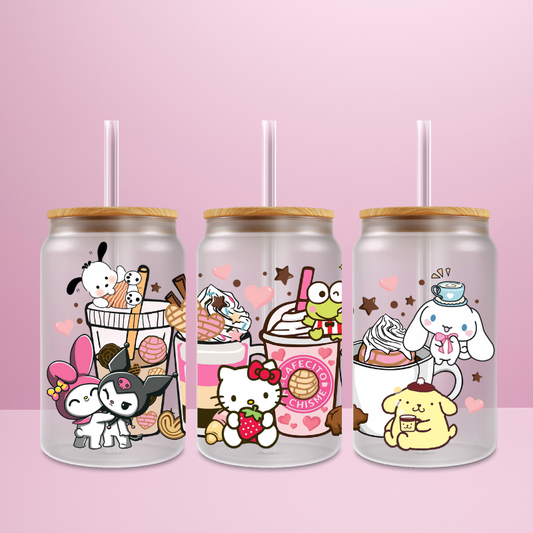 Hello Kitty  - Verre givré avec couvercle