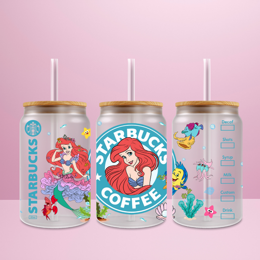 Ariel Starbucks - Verre givré avec couvercle