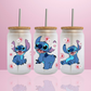 Stitch - Verre givré avec couvercle