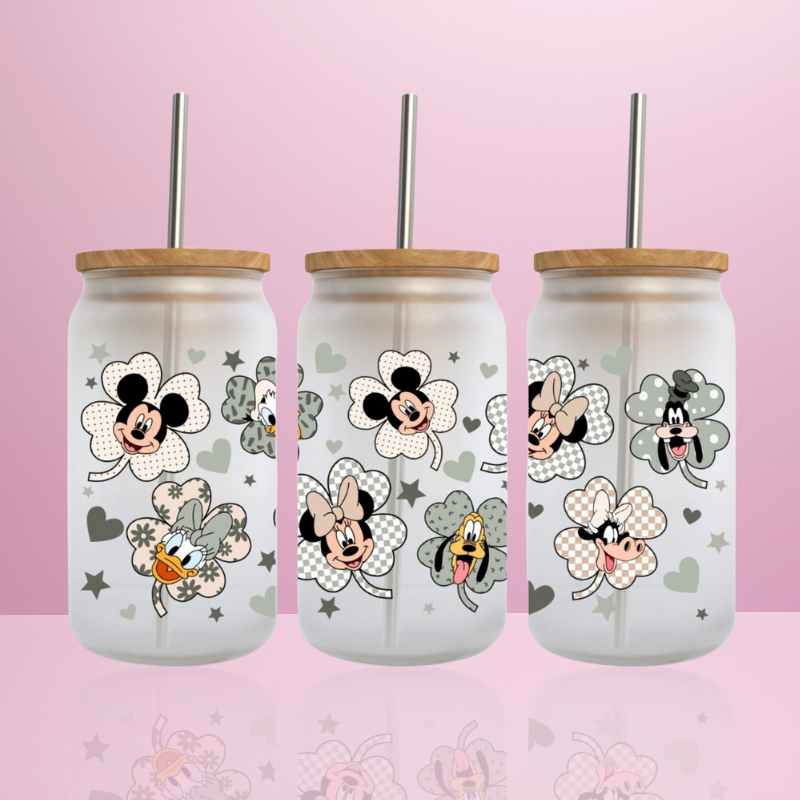 Mickey & Cie Chance - Verre givré avec couvercle